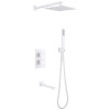 Душевая система ABBER Daheim AF8250W скрытого монтажа с изливом, термостат, белая матовая