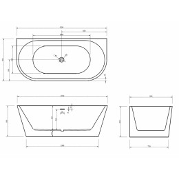 Акриловая ванна ABBER AB9216-1.7DB синяя