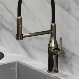 Смеситель для кухонной мойки Sancos Pride SC4011GG вороненая сталь