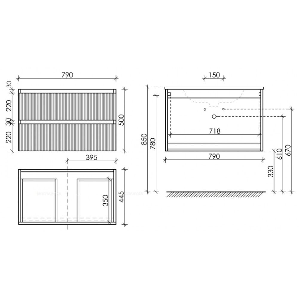 Тумба с раковиной Sancos Snob T 80 см SNT80SM doha soft