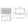 Тумба с раковиной Sancos Snob T 80 см SNT80SM doha soft