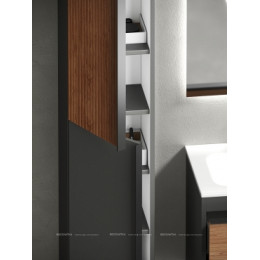 Шкаф-пенал Sancos Delta 35 см PDL35GR дуб красный \/ графит