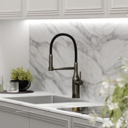 Смеситель для кухонной мойки Sancos Pride SC4011GG вороненая сталь