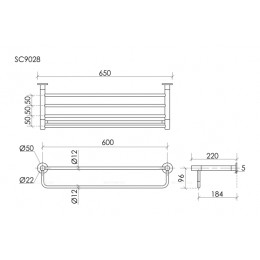 Полка SANCOS Base для полотенец