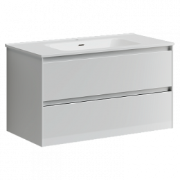 Тумба с раковиной Sancos Cento, 89 см., эмаль белый, CN90W