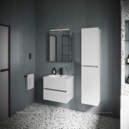 Тумба с раковиной Sancos Urban, 59 см., ламинат белый, UR60W