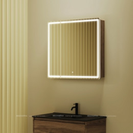 Зеркальный шкаф Sancos Mirror 80 см MI80ECH с подсветкой, дуб чарльстон