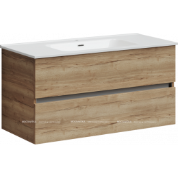 Тумба с раковиной Sancos Urban, 99 см., ламинат коричневый, UR100EG