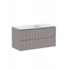 Тумба с раковиной Sancos Snob T 100 см SNT100LSM левая, doha soft