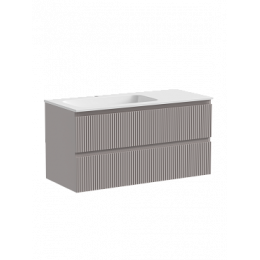 Тумба с раковиной Sancos Snob T 100 см SNT100LSM левая, doha soft