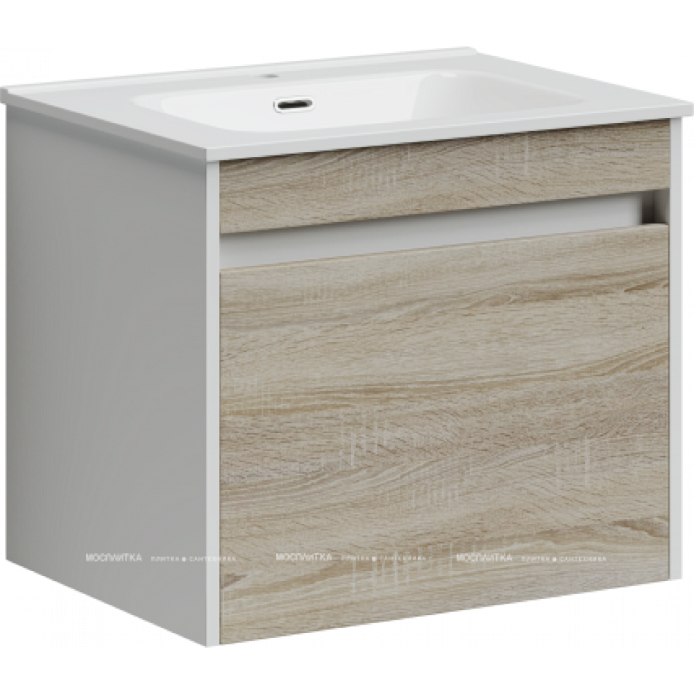 Тумба с раковиной Sancos Smart, 59 см., эмаль белый, SM60E