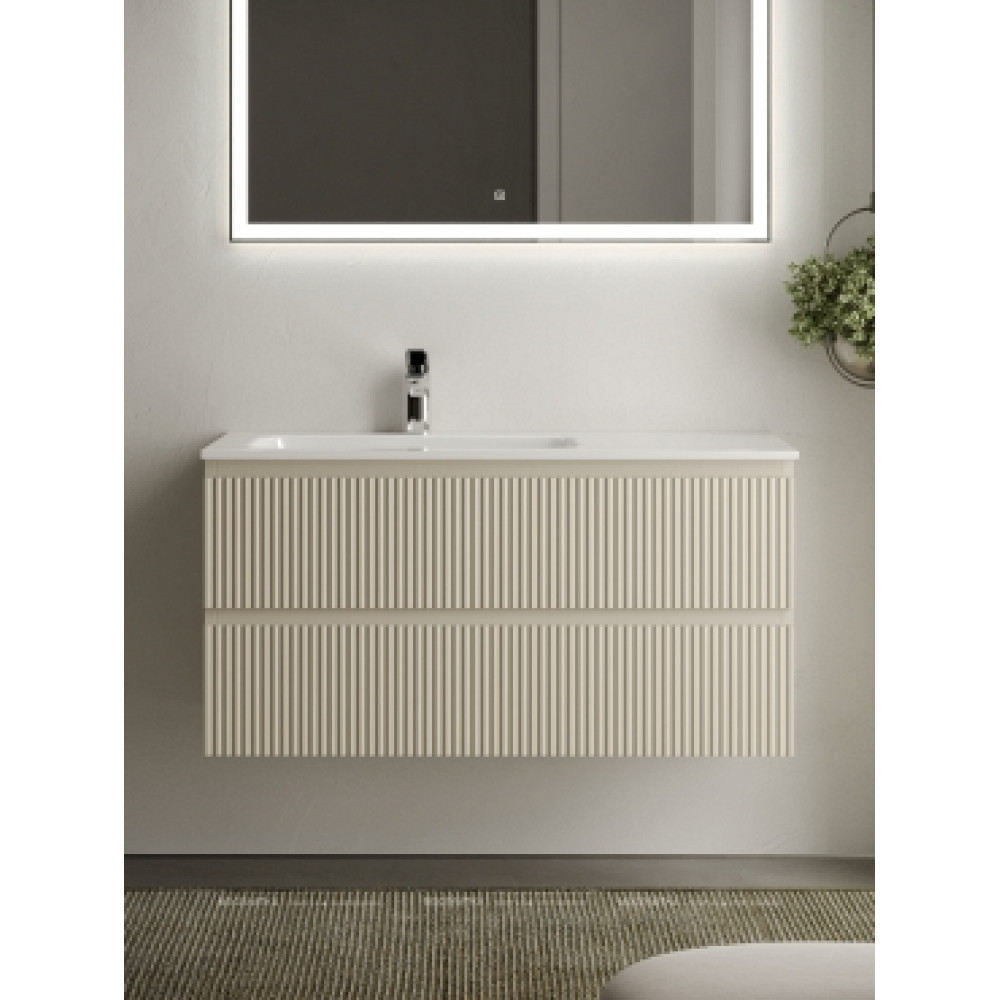 Тумба с раковиной Sancos Snob R 100 см SNR100LCE левая, beige soft