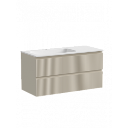 Тумба с раковиной Sancos Snob R 100 см SNR100LCE левая, beige soft