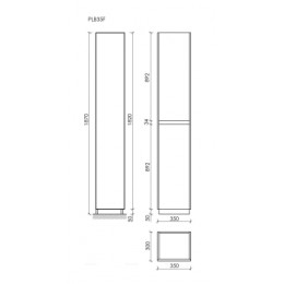 Шкаф-пенал SANCOS Libra Floor напольный