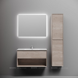 Тумба подвесная SANCOS Marmi 1.0 890х445х520 c одним ящиком оснащенным доводчиками скрытого монтажа и открытой нишей