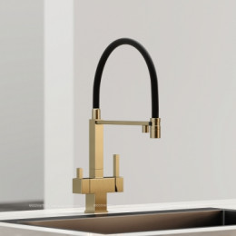 Смеситель для кухонной мойки Sancos Moro SC4006BG брашированное золото