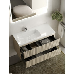 Тумба с раковиной Sancos Snob R 100 см SNR100LCE левая, beige soft