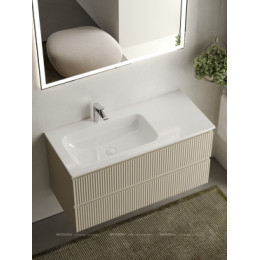Тумба с раковиной Sancos Snob R 100 см SNR100LCE левая, beige soft