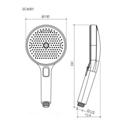 Душевая лейка SANCOS Nok round