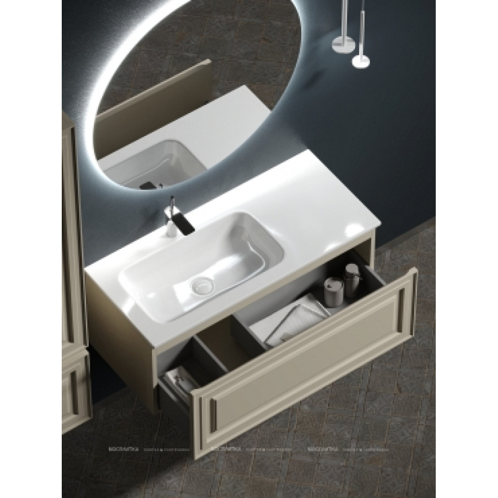 Тумба с раковиной Sancos Very 100 см VR100LCE левая, beige soft