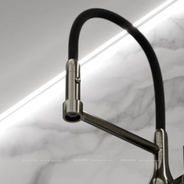 Смеситель для кухонной мойки Sancos Pride SC4011GG вороненая сталь