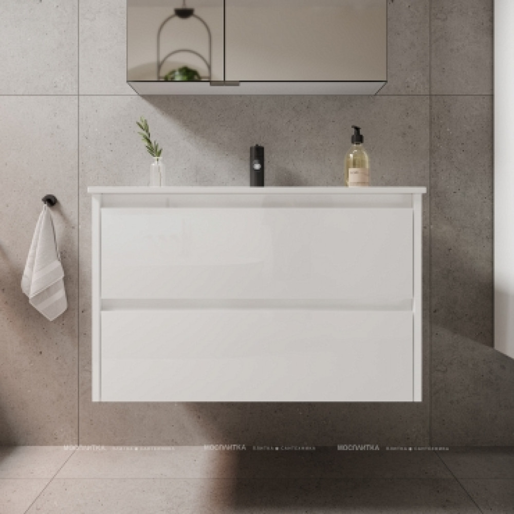Тумба с раковиной Sancos Libra, 79 см., эмаль белый, LB80W