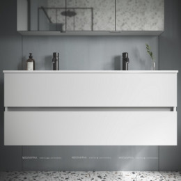 Тумба с раковиной Sancos Urban, 119 см., ламинат белый, UR120-2W