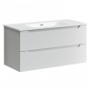 Тумба с раковиной Sancos Norma 2.0, 99 см., ламинат белый, NR2.0100W