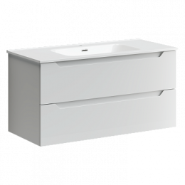Тумба с раковиной Sancos Norma 2.0, 99 см., ламинат белый, NR2.0100W