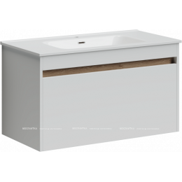 Тумба с раковиной Sancos Smart, 89 см., эмаль белый, SM90W