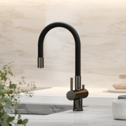 Смеситель для кухонной мойки Sancos Lucia SC4004GG вороненая сталь