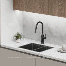 Смеситель для кухонной мойки Sancos Grand SC4002MB матовый черный