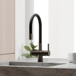 Смеситель для кухонной мойки Sancos Lucia SC4004GG вороненая сталь