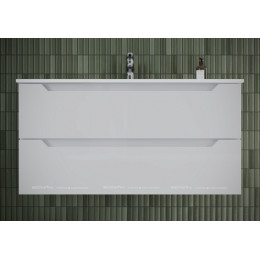 Тумба с раковиной Sancos Norma 2.0, 99 см., ламинат белый, NR2.0100W