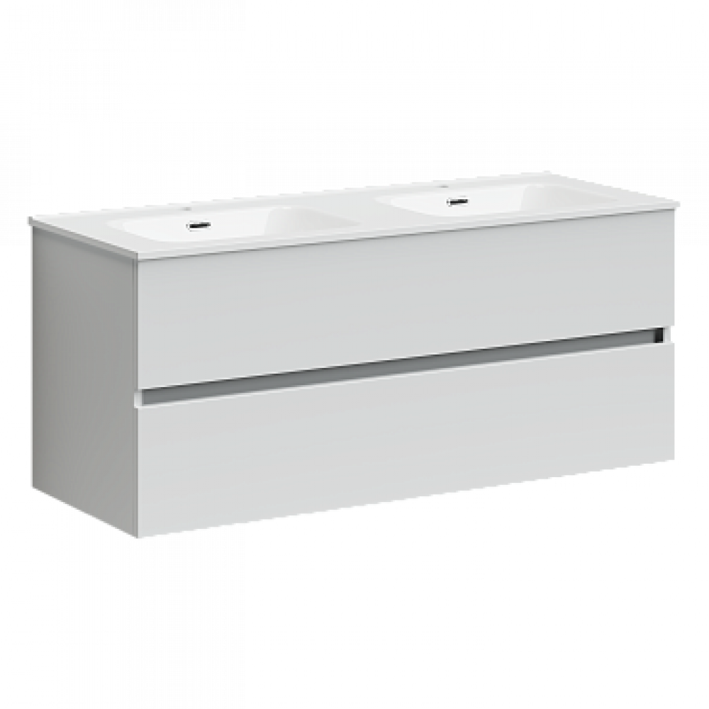 Тумба с раковиной Sancos Urban, 119 см., ламинат белый, UR120-2W