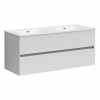 Тумба с раковиной Sancos Urban, 119 см., ламинат белый, UR120-2W