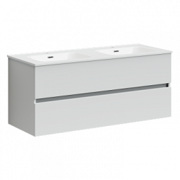 Тумба с раковиной Sancos Urban, 119 см., ламинат белый, UR120-2W