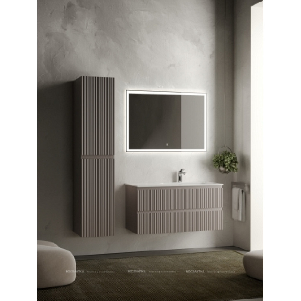 Тумба с раковиной Sancos Snob R 100 см SNR100RSM правая, doha soft