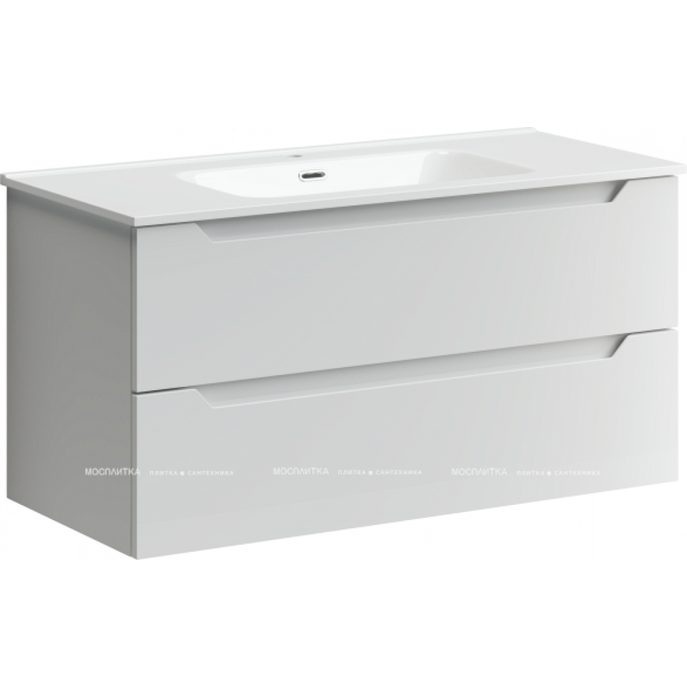 Тумба с раковиной Sancos Norma 2.0, 99 см., ламинат белый, NR2.0100W