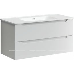 Тумба с раковиной Sancos Norma 2.0, 99 см., ламинат белый, NR2.0100W