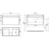 Тумба с раковиной Sancos Smart, 89 см., эмаль белый, SM90W