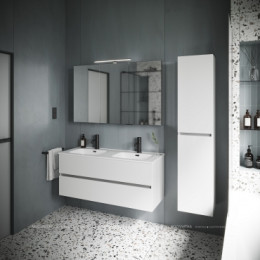 Тумба с раковиной Sancos Urban, 119 см., ламинат белый, UR120-2W