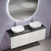 Столешница для ванной комнаты из керамогранита SANCOS Black Sky 1400х460 c отверстием под смеситель