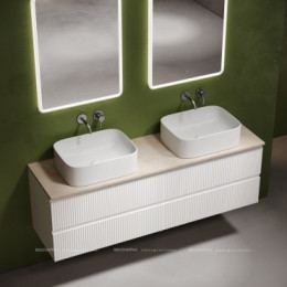 Столешница для ванной комнаты из керамогранита SANCOS Kreman 1600х460 без отверстия под смеситель