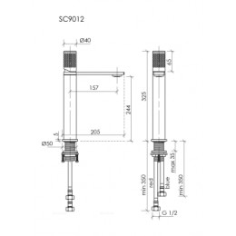 Смеситель для раковины высокий SANCOS Nexus