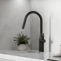 Смеситель для кухонной мойки Sancos Grand SC4002MB матовый черный