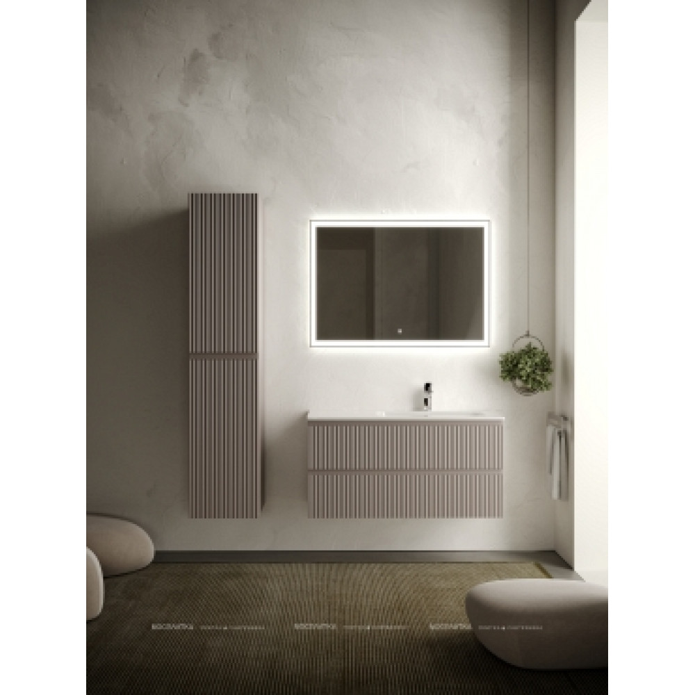 Тумба с раковиной Sancos Snob R 100 см SNR100RSM правая, doha soft