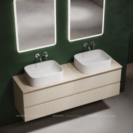 Столешница для ванной комнаты из керамогранита SANCOS Kreman 1600х460 без отверстия под смеситель