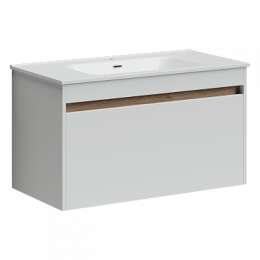 Тумба с раковиной Sancos Smart, 89 см., эмаль белый, SM90W