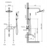 Душевой комплект Sancos Select SC3004CH 1 режим, хром